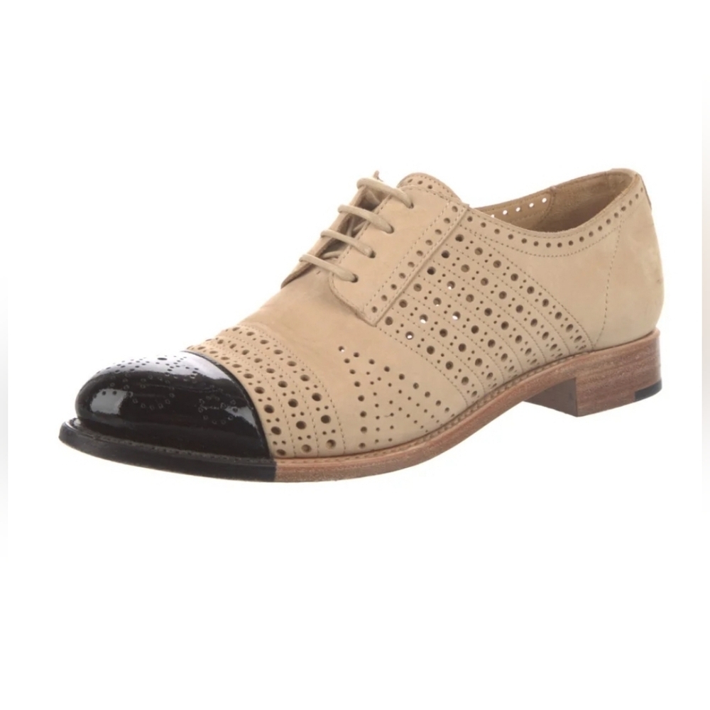 The Office of Angela Scott Mr Arthur Wingtip Oxfords Women's EU 37.5 Brown Suede